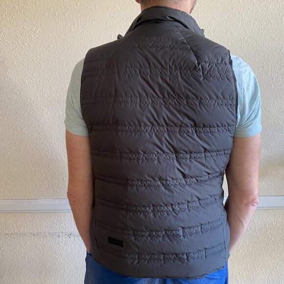 Lululemon Men’s Reversible Full Zip Goose Down Puffer Vest In Charcoal Gray M - Picture 7 of 15